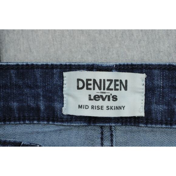 Levis Denizen Jeans Womens 16M (33 x 30) Blue Cotton Blend Mid Rise Skinny - Picture 3 of 9